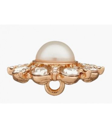 Bouton sur pied : 23mm - Strass OR