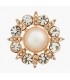Bouton sur pied : 23mm - Strass OR