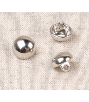Bouton boule en métal 10mm - ARGENT