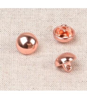 Bouton boule en métal 10mm - OR ROSE