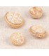 Bouton bijou recouvert - 21mm - BEIGE