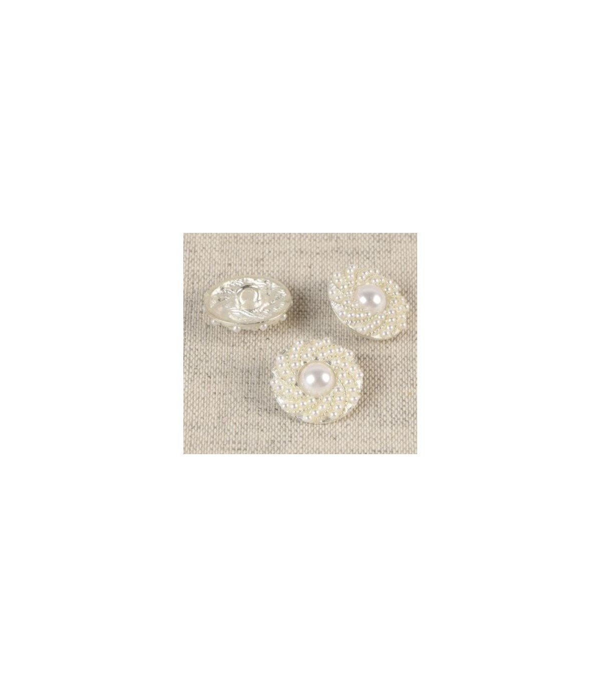 LAKSOL 100 Pièces Boutons de Perle Artificielle, Bouton de Couture Vintage Boutons Mercerie