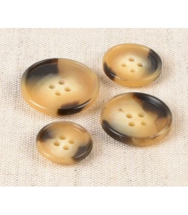 Bouton de Costume - 18mm - Écailles BEIGE