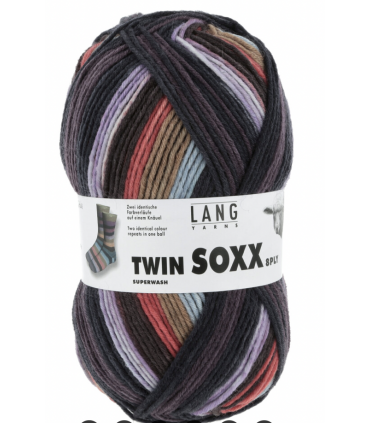 Twin Soxx 8ply NOIR LILAS