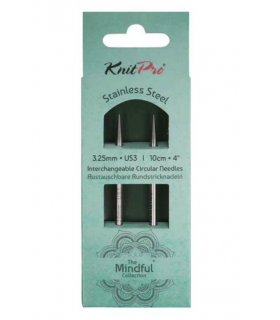 Knit Pro - Métal - Pointes d'aiguilles 10cm - Câble 40cm - n°3,25