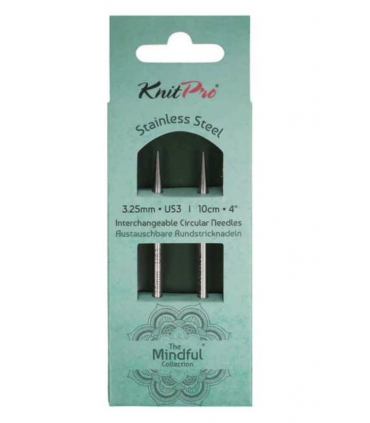 Knit Pro - Métal - Pointes d'aiguilles 10cm - Câble 40cm - n°3,25