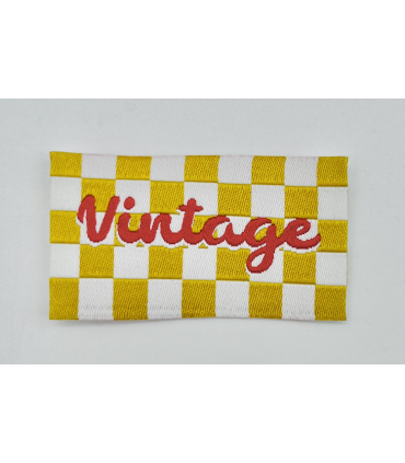 Étiquette tissée à coudre : Vintage