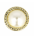 Bouton sur pied 22 mm - Doré et perle IVOIRE