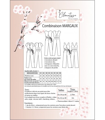 CLÉMATISSE PATTERN : la combinaison MARGAUX