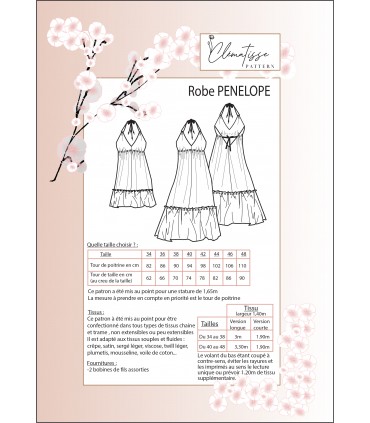 CLÉMATISSE PATTERN : la robe Pénélope