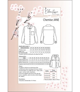 CLÉMATISSE PATTERN : la robe-chemise JANE