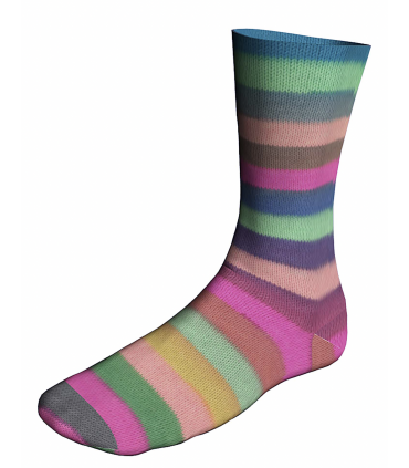 Twin Soxx 8ply ROSE VERT JAUNE