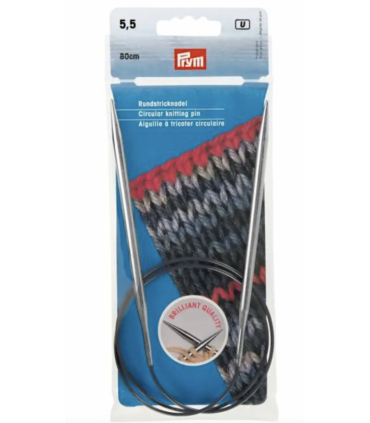 PRYM - Aiguilles tricot circulaires Aluminium 5,5mm