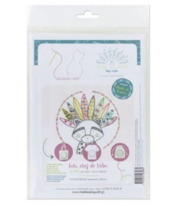 UN CHAT DANS L'AIGUILLE: kit à broder "Lulu, chef de tribu"