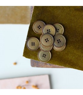 MAISON NAÏVE - Bouton Corozo Olive à Fin Rebord 20mm
