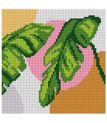 Kit Canevas Slowcraft : Feuille Plante Grasse