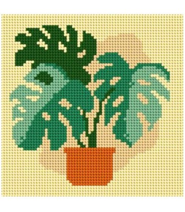 Kit Canevas Slowcraft : Pot Rhododendron