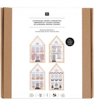 RICO DESIGN : kit de broderie "maison des 4 saisons"