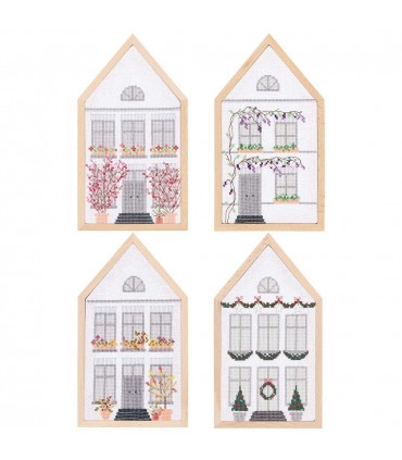 RICO DESIGN : kit de broderie "maison des 4 saisons"