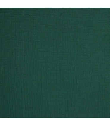 Double Gaze de Coton - VERT SAPIN x0,7m