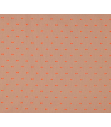 Coton Plumetis ORANGE Fluo