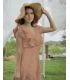 Coton Plumetis ORANGE Fluo