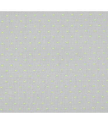 Coton Plumetis - JAUNE Fluo