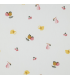 POPPY : Coton Enduit BLANC motifs fruits