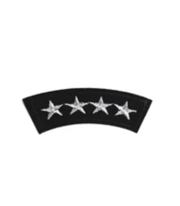 Thermocollant Badge 4 étoiles Argent