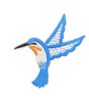 Thermocollant - Petit oiseau bleu et blanc