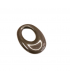 Pendentif ovale en acétate - MARRON