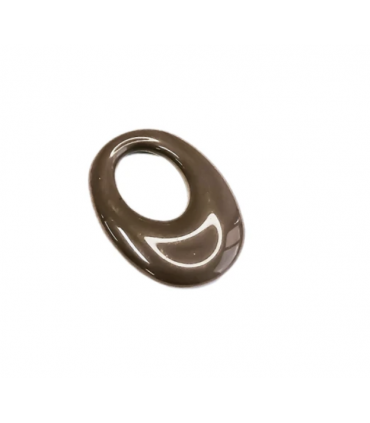 Pendentif ovale en acétate - MARRON