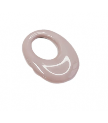 Pendentif ovale en acétate - MAUVE