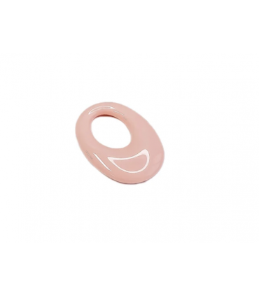 Pendentif ovale en acétate - ROSE BONBON