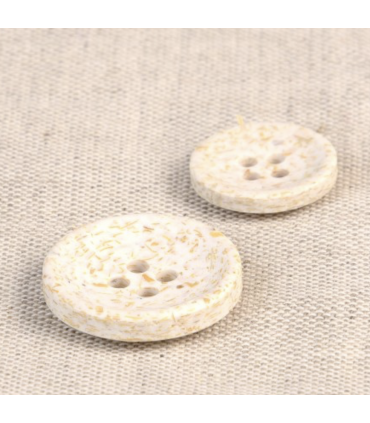 Bouton en écorce de riz - ECRU - 15mm