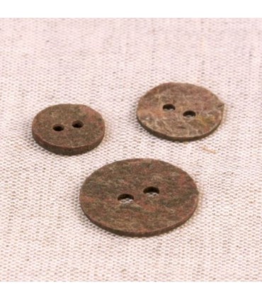 Bouton pierre - GRIS MARRON - 13mm