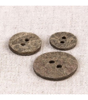 Bouton pierre - GRIS ARGENTÉ - 15mm