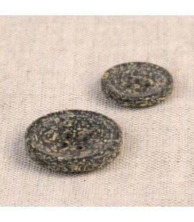 Bouton en écorce de riz - NOIR - 15mm