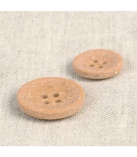 Bouton en écorce de riz - BEIGE ANTILOPE - 15mm