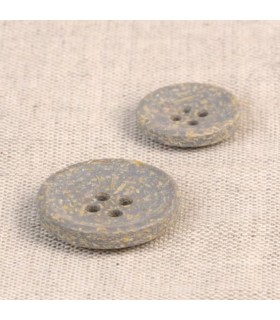 Bouton en écorce de riz - GRIS CENDRE - 15mm