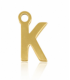 Pendentif Lettre K acier inoxydable - DORÉ