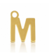 Pendentif Lettre M acier inoxydable - DORÉ