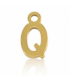 Pendentif Lettre Q acier inoxydable - DORÉ