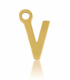Pendentif Lettre V acier inoxydable - DORÉ