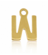 Pendentif Lettre W acier inoxydable - DORÉ