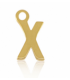 Pendentif Lettre X acier inoxydable - DORÉ