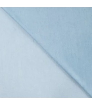 CHAMBRAY de viscose BLEU DÉLAVÉ