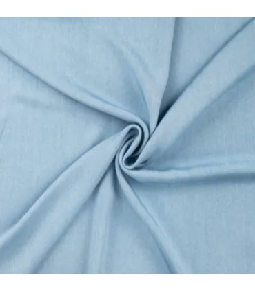CHAMBRAY de viscose BLEU DÉLAVÉ