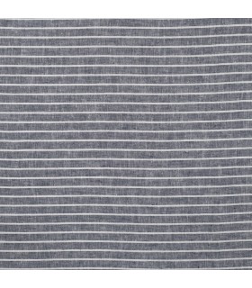 Lin - Coton Rayé - DENIM