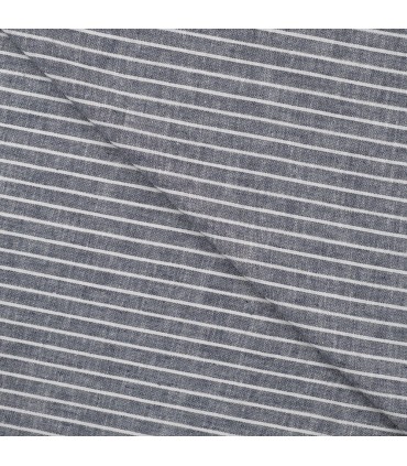 Lin - Coton Rayé - DENIM